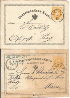 1871/1872 - BECHYNE,OLOMOUC, 2 Post Karte, 2 Scan - ...-1918 Vorphilatelie