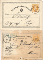 1871/1872 - BECHYNE,OLOMOUC, 2 Post Karte, 2 Scan - ...-1918 Préphilatélie