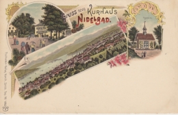 Rüschlikon - Gruss Vom Kurhaus Nidelbad - Farbige Litho - Kapelle - Rüschlikon