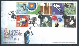 GROSBRITANNIEN GRANDE BRETAGNE GB 2009 OLYMPIC & PARALYMPIC GAMES FDC SG 2981-90 MI 2815-24 SC 2702-11 YT 3199-208 - Cartas & Documentos