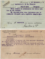 Entier Postal 10 Et 20c Semeuse Repiqué Japy Beaucourt Territoire De Belfort - Cartes Postales Repiquages (avant 1995)