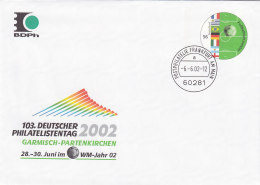 Deutschland 2002 -  Sonderumschlag Ganzsache Mit Marke Fussball WM - Used Stamps