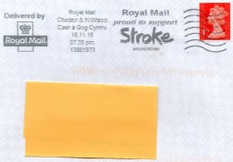 Great Britain 2015, Chester & N. Wales,  Cover With First Class Machin,perfect Example""Stroke" Machine Slogan - Briefe U. Dokumente