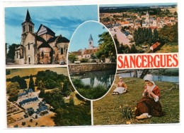 CPSM - SANCERGUES - Multivues - Coul - Ann 70 - - Sancergues