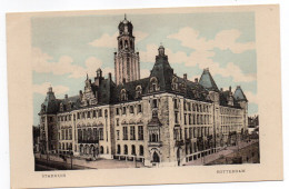 Pays-Bas--ROTTERDAM--1929--STADHUIS  Carte Colorisée - Rotterdam