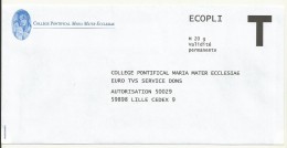 ENVELOPPE T  COLLEGE PONTIFICAL MARIA MATER ECCLESIAE - Cartes/Enveloppes Réponse T