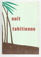 G-I-E, MENU, NUIT TAHITIENNE , NOEL 1963 , Concours De TAMOURE , 22 X 15.5 , Frais Fr : 1.65€ - Menus