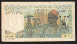AFRIQUE OCCIDENTALE (French West Africa)  :  50 Francs  - P39 - 1944 - Circulated - Otros – Africa