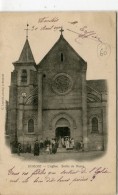 CPA 95 DOMONT L EGLISE SORTIE DE MESSE 1904 Animée - Domont