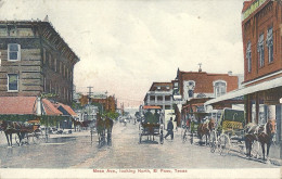 CPA El Paso - Mesa Ave, Looking North - Horse Cab - El Paso