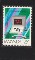 Rwanda 1984 COB 1194 à 1201. Dessin Original, Année Mondiale Des Communications. Téléphone, Ordinateur - Informatique