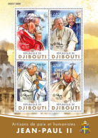 DJIBOUTI 2016 ** Pope John Paul II. Mother Teresa Mutter Teresa M/S - OFFICIAL ISSUE - A1614 - Mother Teresa