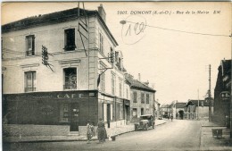 CPA 95 DOMONT RUE DE LA MAIRIE Café Vieille Voiture - Domont