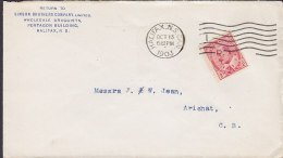 Canada SIMSON BROTHERS CO., Wholesale Druggists HALIFAX Nova Scotia 1903 Cover Lettre ARICHAT C.B. Edward VII. (2 Scans - Briefe U. Dokumente