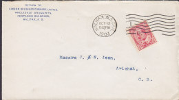 Canada SIMSON BROTHERS CO., Wholesale Druggists HALIFAX Nova Scotia 1903 Cover Lettre ARICHAT C.B. Edward VII. (2 Scans - Lettres & Documents