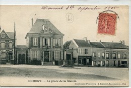 CPA 95 DOMONT LA PLACE DE LA MAIRIE  1905 - Domont