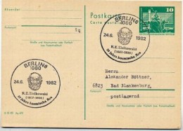 TSIOLKOVSKY Berlin 1982 On East German Postal Card P79 - Autres & Non Classés