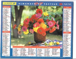 CALENDRIER - ALMANACH DU FACTEUR 1997  - Départements 75-92-93-94 - FLEURS - Grand Format : 1991-00