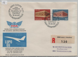 Schweiz Sonderstempel - Brief - 6000 Luzern Vom 26.-28.04.1969 - LUPO 69 - FISA(19) - First Flight Covers