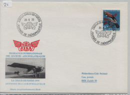 FISA - 25 4 1970 LA CHAUX DES FONDS (SVIZZERA) GIORNATA AEROFILATELIA (21) - Eerste Vluchten
