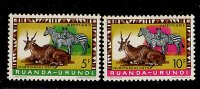 (cl. 3 - P34) Rwanda - Urundi ** N° 213 - 216 (ref. Michel Au Dos) - Zèbres Et élan - - Neufs