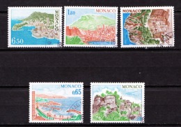 MONACO N° 1147 A 1151 OBL - Usados