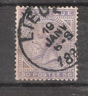 BELGIQUE, 1883, Leopold II , Yvert N° 41 , 50 C Violet , Obl LIEGE , Cote 35 Euros , TB ! - 1883 Léopold II