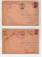 8 Lettres De DAKAR 1959/60 - Militärische Franchisemarken