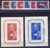 ROUMANIE Jeux Olympiques TOKYO 64. Yvert N° 1720/25+BF 47/48 ** MNH. - Zomer 1964: Tokyo