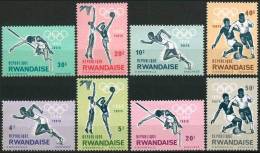 RWANDA Jeux Olympiques TOKYO 64. Yvert N° 76/83 ** MNH. - Verano 1964: Tokio