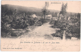 SCHIERKE Im Harz Unwetter Vom 17. Juni 1904 Auf Der Brocken Haus Chaussee 31.7.1904 Gelaufen Nach Ilsenburg - Schierke