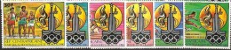 CENTRAFRIQUE Jeux Olympiques MOSCOU 80. Yvert N° 462/65 + PA 237/38 ** MNH.  Surcharge  Du NOM DES VAINQUEURS Couleur OR - Ete 1980: Moscou