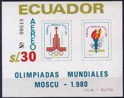 EQUATEUR Jeux Olympiques MOSCOU 80. BF Collectif Des N° Yvert 712/13  ** MNH. - Verano 1980: Moscu