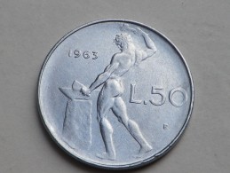 ITALIE  50  LIRE 1963  KM  95    TTB - 50 Lire