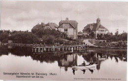 HOHENELSE Bei Rheinsberg Mark Genesungsheim Ruderboot Angler Hochglanz Karte 25.6.1909 Gelaufen - Rheinsberg