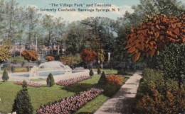 New York Saratoga Springs The Village Park And Fountain Formerly Canfields - Saratoga Springs