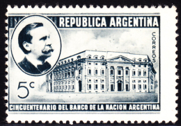 Argentina 1941 5c National Bank In Unissued Colors. Scott  478. - Ongebruikt