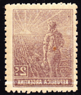 Argentina 1915 2c Agriculture Printed On Both Sides. Unwatermarked. Scott 209. - Unused Stamps