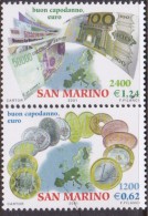 San Marino 2001 Introduction Of The Euro  MNH - Oblitérés