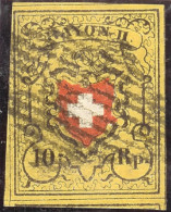 Schweiz RAYON  Zu#16II Zu#16II Typ 20 Stein B Ru - 1843-1852 Poste Federali E Cantonali