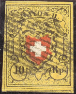 Schweiz RAYON  Zu#16II Zu#16II Typ 20 Stein B Ru - 1843-1852 Federal & Cantonal Stamps