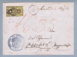 Schweiz RAYON 1852-01-01 Bern NN-Rayon-Vorders.Zu#16II T.29 A2-RU+Zu#16II T.19 A2-LU - 1843-1852 Federal & Cantonal Stamps