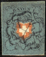 Schweiz RAYON I Zu#15II A1a Typ 20 Zürcher Rosette - 1843-1852 Poste Federali E Cantonali