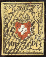 Schweiz RAYON II Zu#16IIc Typ 10 Stein A2 RU - 1843-1852 Correos Federales Y Cantonales