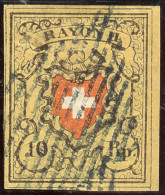 Schweiz RAYON  Zu#16IIc Typ 24 Stein A2 RO Befund - 1843-1852 Timbres Cantonaux Et  Fédéraux