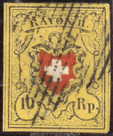 Schweiz RAYON  Zu# 16IIg Typ 25 Stein B RO Befund - 1843-1852 Poste Federali E Cantonali