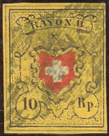 Schweiz RAYON II Zu#16II Typ 1 Stein B.Ro - 1843-1852 Correos Federales Y Cantonales