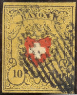 Schweiz RAYON II Zu#16II Typ5 Stein B LU Eidg.Raute - 1843-1852 Timbres Cantonaux Et  Fédéraux