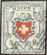 Schweiz RAYON I H.b. Zu#17II Typ29 Stein B3 LU - 1843-1852 Federal & Cantonal Stamps
