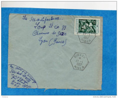 MARCOPHILIE-lettre - NIGER--cad- Hexagonal DIRKOU -1957-stamps-N°62 Café AOF -pour Françe - Covers & Documents